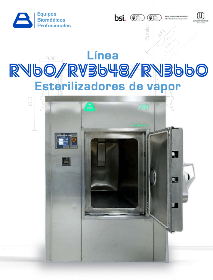 Equipos Biomédicos Profesionales Catálogo Esterilizadores de Vapor RN60 RV3648 RN3660